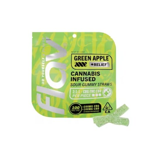 Flav Edibles - Relief CBG Straws - 2:1:1 CBG, CBD,THC