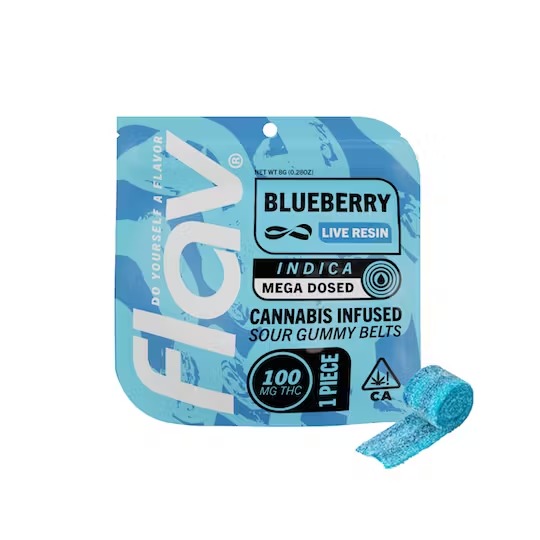 Flav Edibles - Blueberry Mega Dosed Belt - 100mg