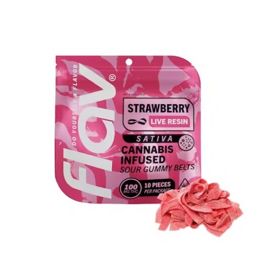 Flav Edibles - Strawberry Mega Dosed Belt - 100mg