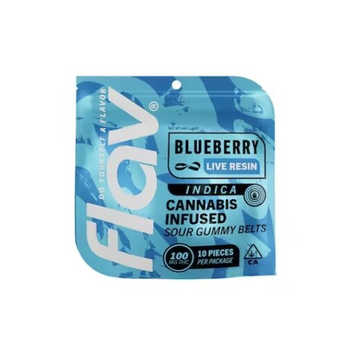 Flav Edibles - Live Resin Blueberry Belt - 100mg