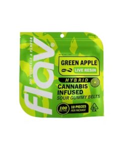 Flav Edibles - Live Resin Green Apple Belt - 100mg